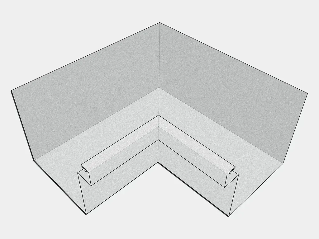 Galvalume Plus Commercial Box Gutter Inside Miter