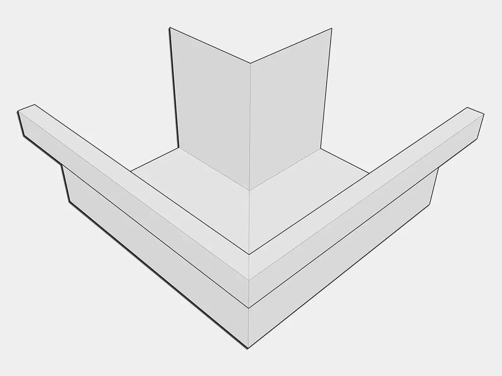 Galvalume Plus Commercial Box Gutter Outside Miter