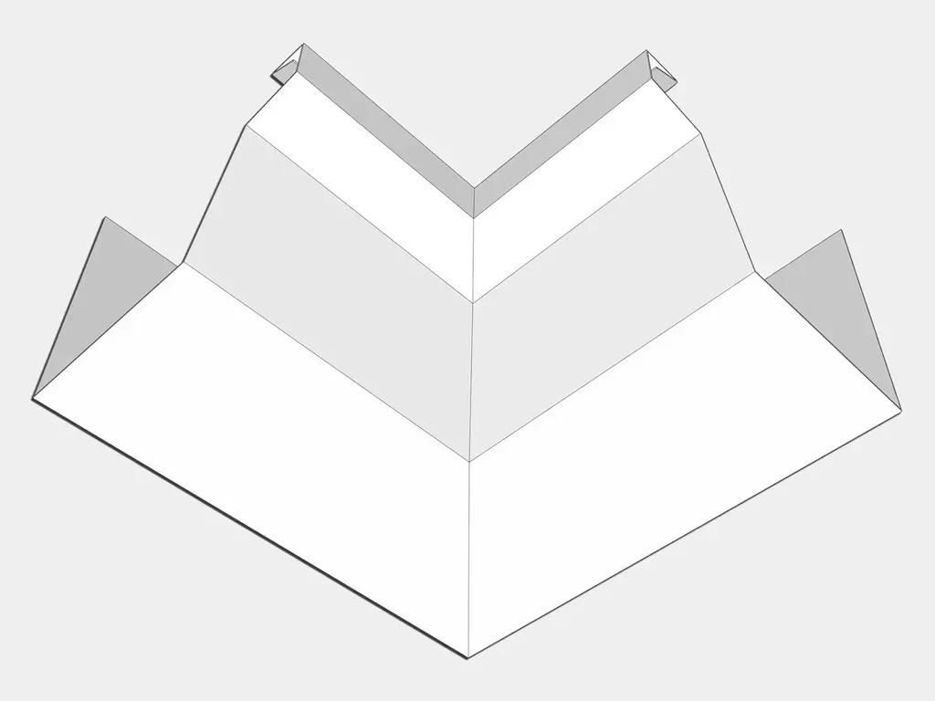 Galvalume Plus Industrial Box Gutter Inside Miter