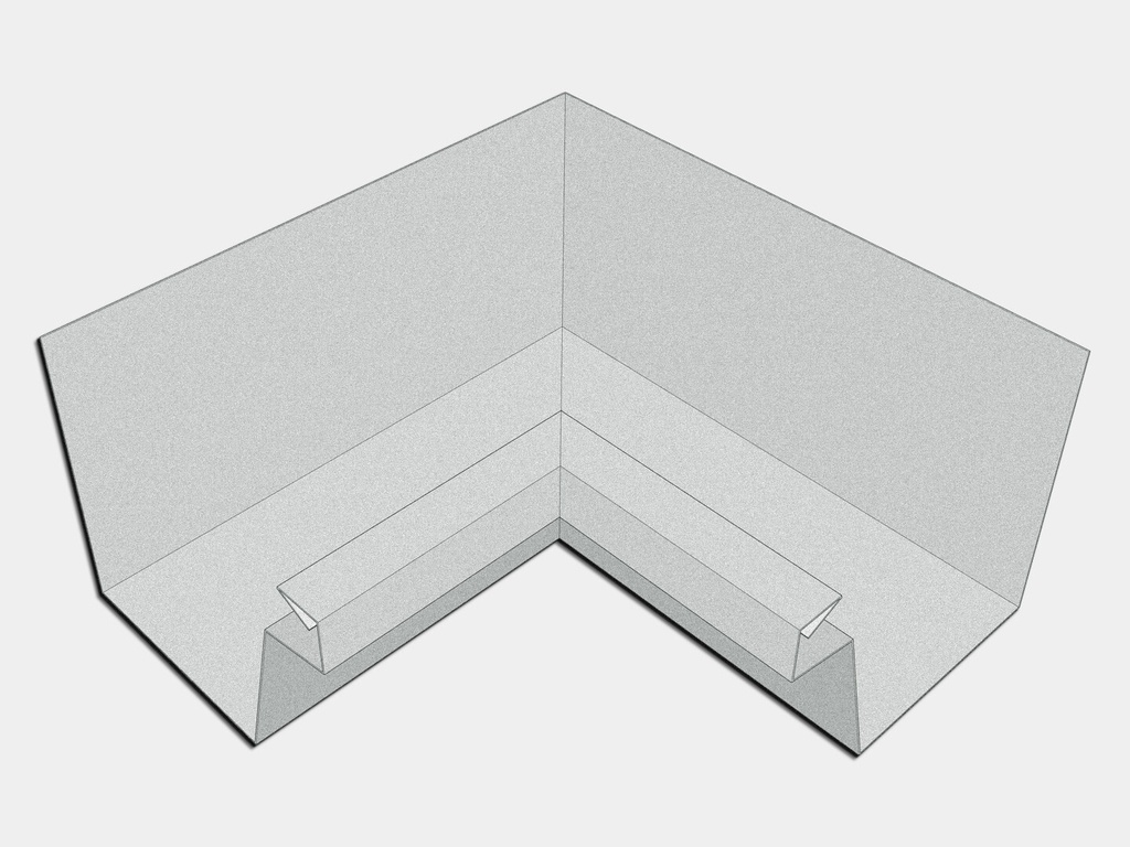 Galvalume Plus Industrial Box Gutter Inside Miter