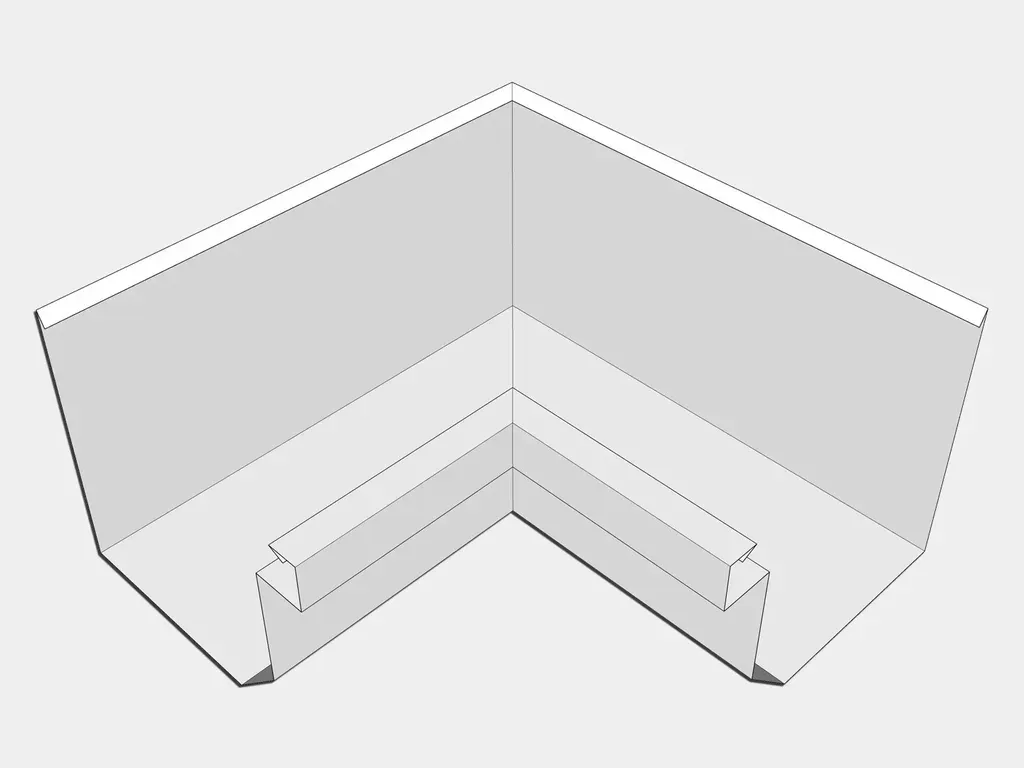 Galvalume Plus Residential Box Gutter Inside Miter