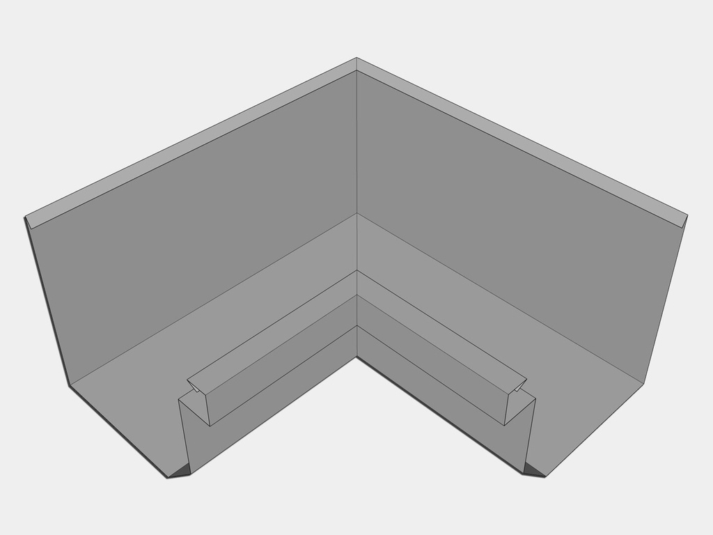 Galvalume Plus Residential Box Gutter Inside Miter