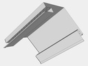 Galvalume Plus Vented Ridge Cap Roof Flashing