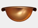 Half Round Copper Gutter Euro Spherical Quarter Ball End Cap