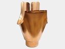 Half Round Gutter Copper Star Drop Wrap Around Outlet