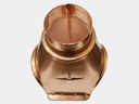 Half Round Gutter Copper Star Drop Wrap Around Outlet