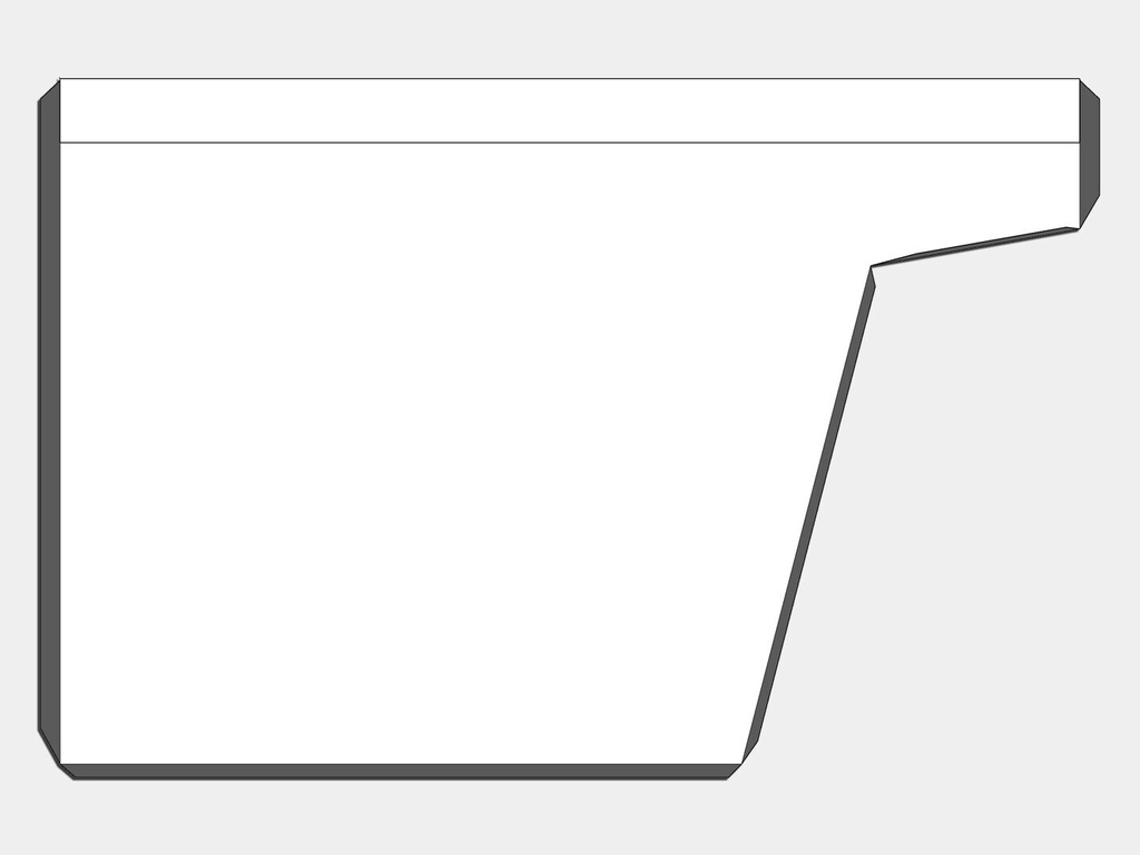 Industrial Box Gutter Galvalume Plus Left / Right End Cap