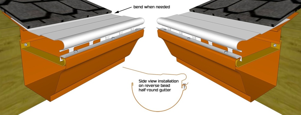 KM 0.027" Aluminum Solid Gutter Cover