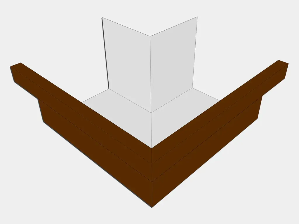 Kynar Steel Commercial Box Gutter Outside Miter