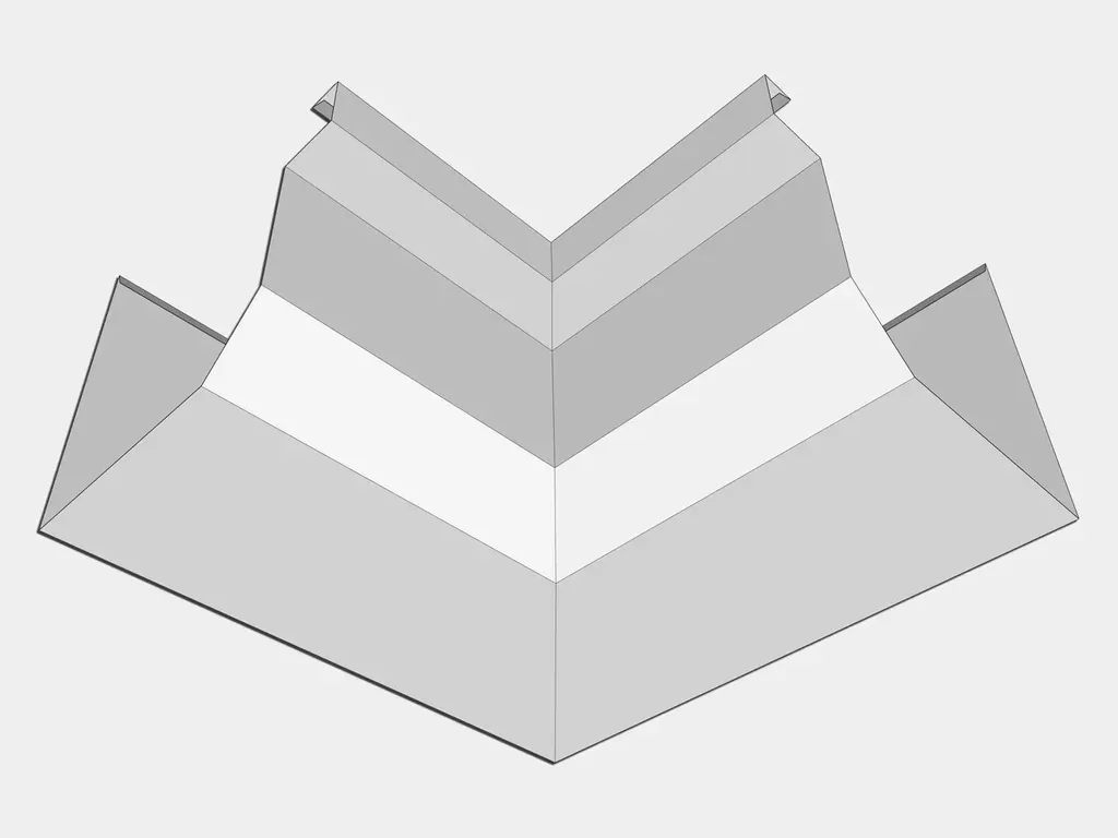 Kynar Steel Residential Box Gutter Inside Miter