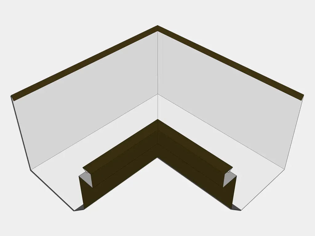Kynar Steel Residential Box Gutter Inside Miter