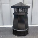 Lighthouse Chimney Pot - Powder Coated Black