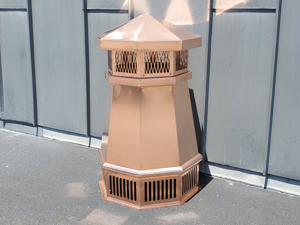 Lighthouse Chimney Pot - Copper