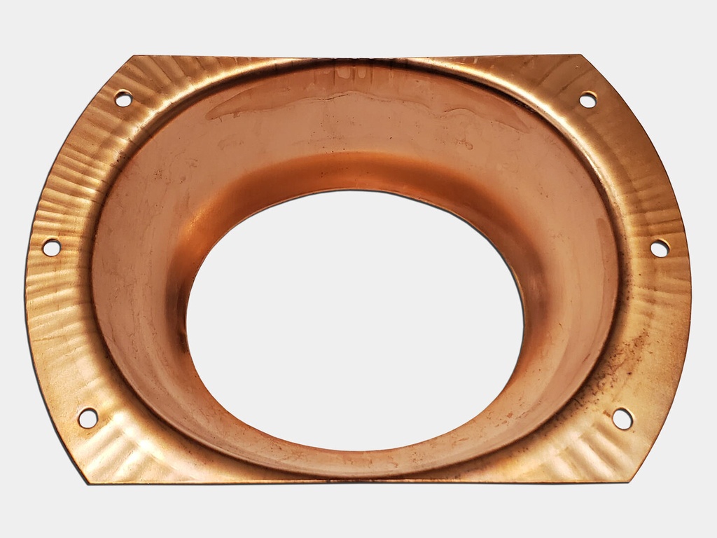 Oval Stamped Flat Flange Copper Gutter Outlet