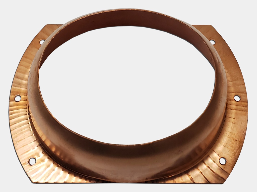 Oval Stamped Flat Flange Copper Gutter Outlet