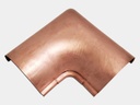 Seamless Reverse Bead Half Round Copper Gutter Inside Miter