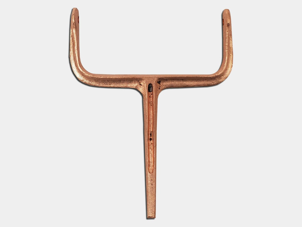 Square Side Fasten Downspout Hook - Copper