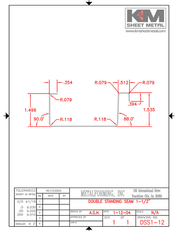 Mechanical Lock Roofing Panel