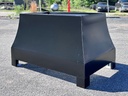 The Curved Chimney Shroud - Black Aluminum