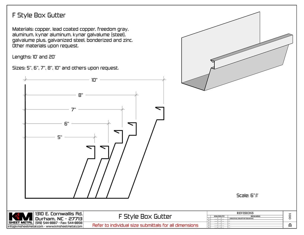 U-Style 0.027" Aluminum Box Gutter Left / Right End Cap