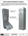Plain Square Freedom Gray Downspout Cleanout - 1