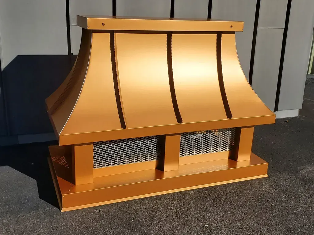 Coppertone (faux copper) ornamental chimney cap