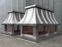 Concave Roof radius chimney caps in lead coated copper