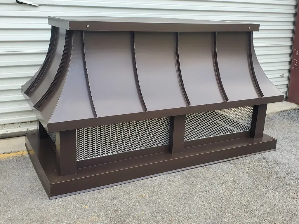 Radius roof aluminum multi flue chimney cap