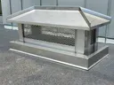 Hip and ridge stainless steel standing seam custom chimney cap
