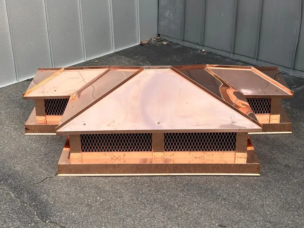 Hip and Ridge Chimney Cap - Copper, Aluminum, Steel - 9