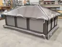 Hip and ridge dark bronze large chimney cap with protective film
