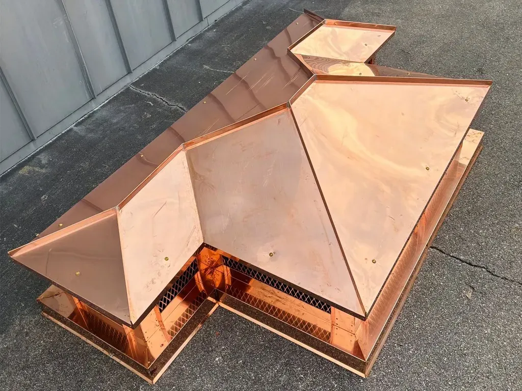 Hip and Ridge Chimney Cap - Copper, Aluminum, Steel - 21