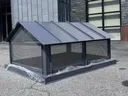 Charcoal gray aluminum Kynar rake chimney cap