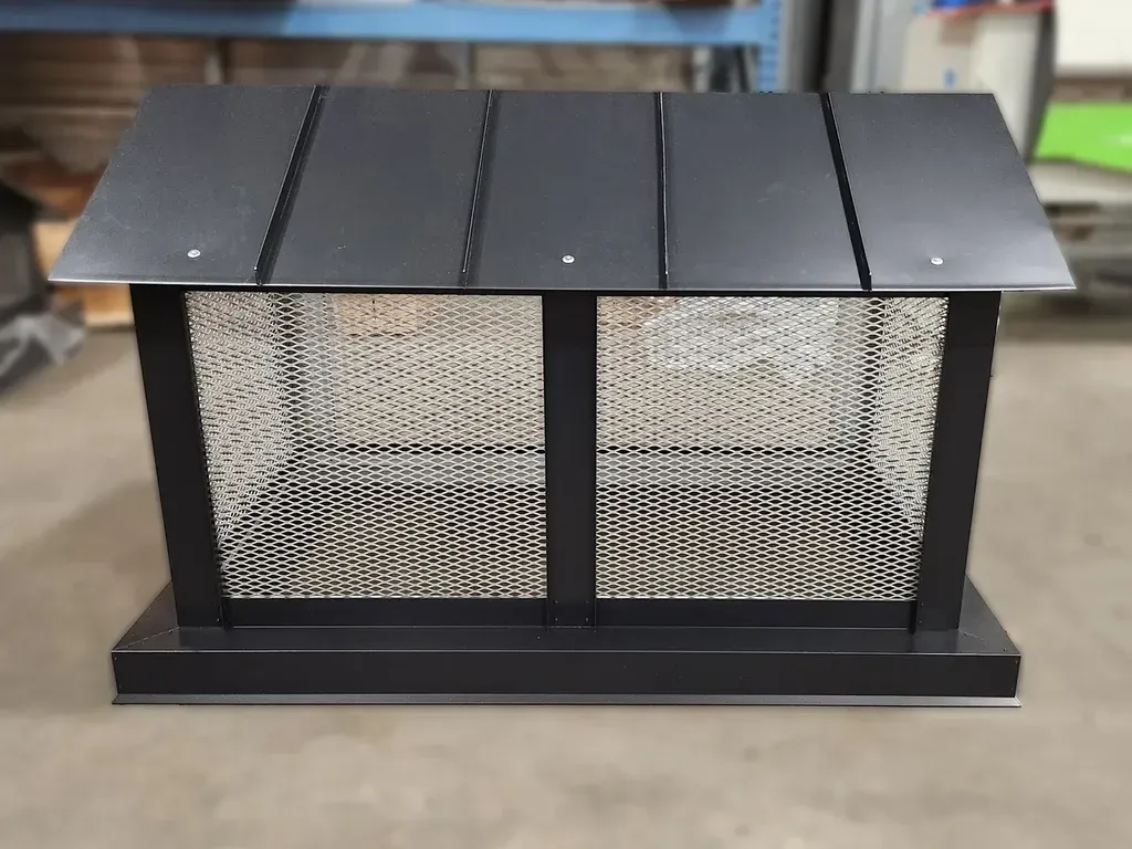 Black aluminum chimney cap