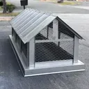 Stainless steel standing seam rake chimney cap