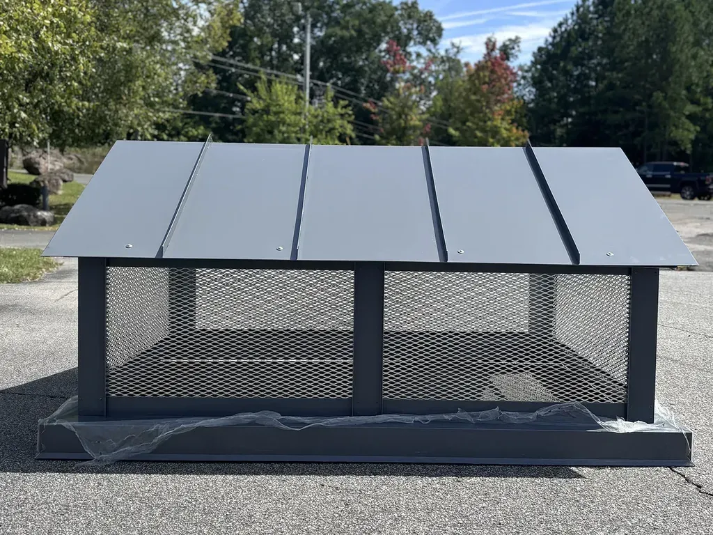 Rake Standing Seam Roof Chimney Cap - 12