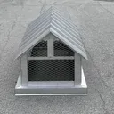 Stainless steel standing seam rake chimney cap