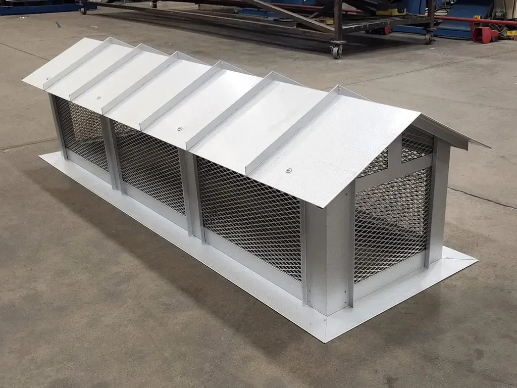 Rake Standing Seam Roof Chimney Cap - 14