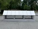 Stainless steel standing seam rake chimney cap