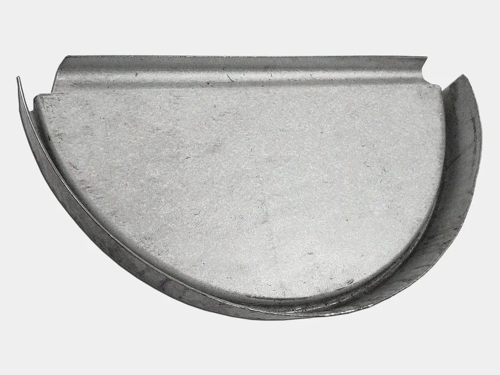 Half Round Freedom Gray Gutter Universal End Cap - 1