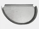 Half Round Freedom Gray Gutter Universal End Cap - 1