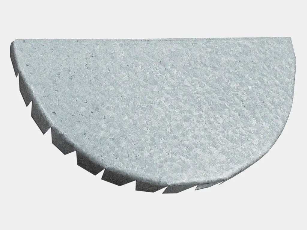 Half Round Freedom Gray Gutter Universal End Cap - 2