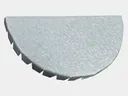 Half Round Freedom Gray Gutter Universal End Cap - 2