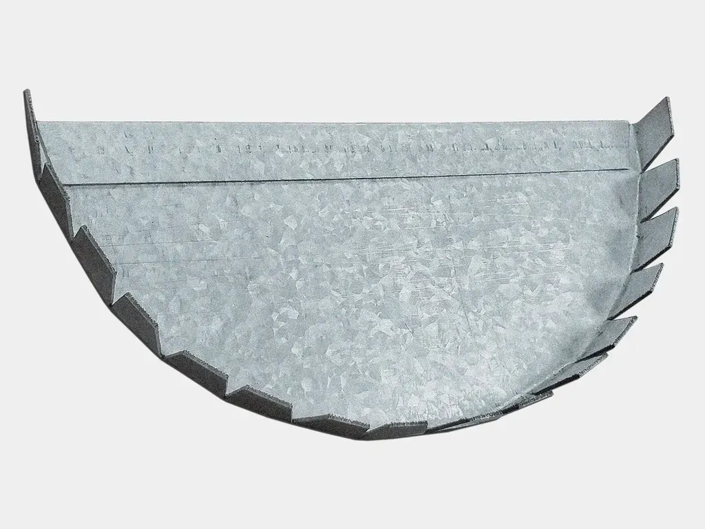 Half Round Freedom Gray Gutter Universal End Cap - 3