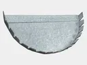 Half Round Freedom Gray Gutter Universal End Cap - 3