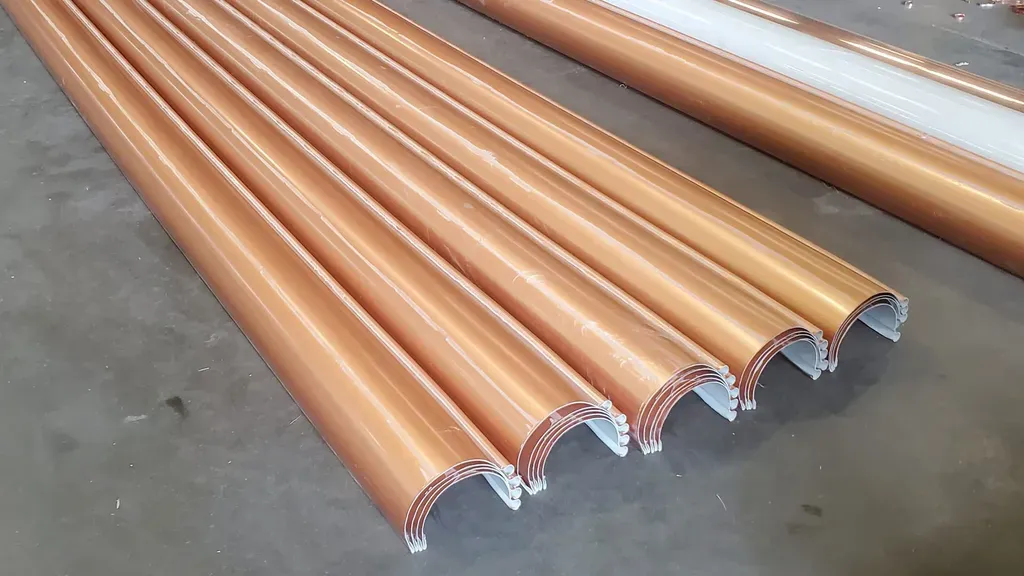 Faux copper gutter - coppertone steel