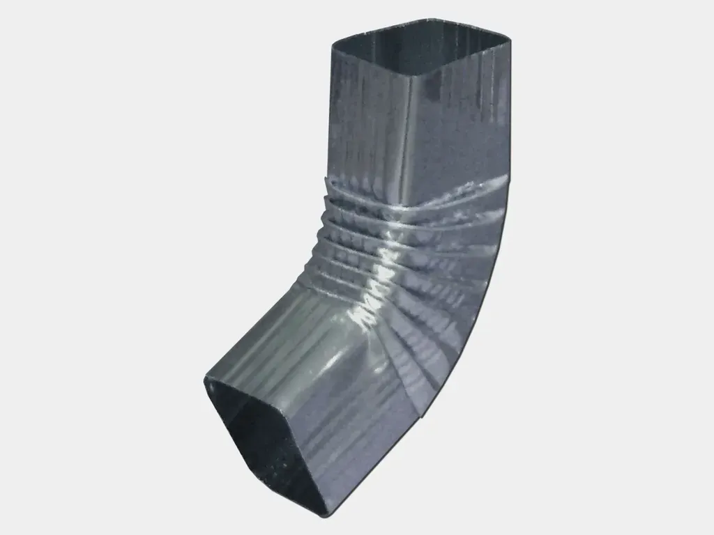Square Corrugated G90 Galvanized Steel Elbow (B) Style - Left