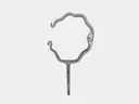 Round Corrugated Downspout Hook - Lead Coated Copper Coated - 1