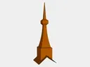 The Sentinel Finial - Cad Drawing with Ridge Flashing