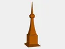 The Sentinel Finial - Cad Drawing with Hip Roof Flashing